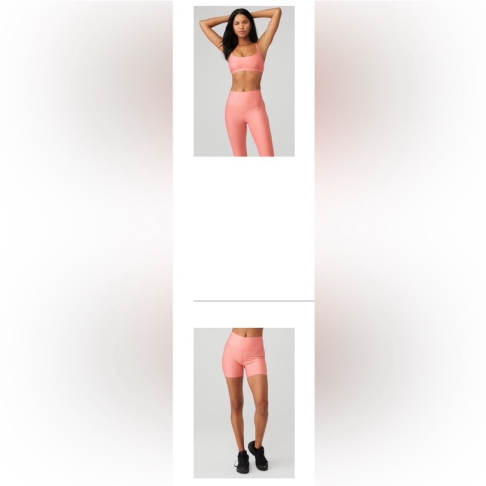 ALO Yoga Pink Athletic Shorts and bra !!! SET!